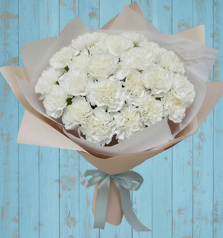 Букет цветов из: Гвоздики в Отрадном Воронежской области