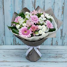 Букет цветов из:  Герберы, Альстромерии и Хризантемы #REPLACE_PRED# Отрадном Воронежской области