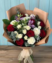 Букет цветов из:  Розы и Альстромерии #REPLACE_PRED# Отрадном Воронежской области