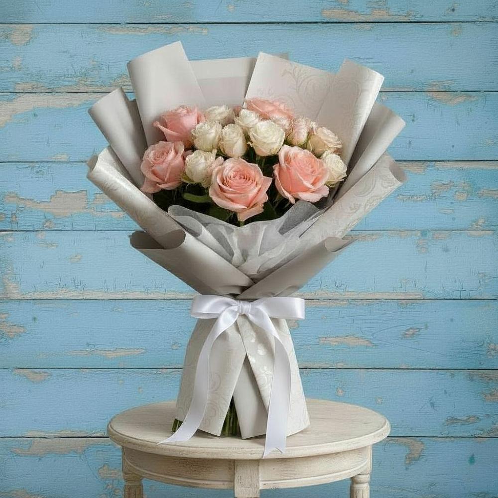 Букет цветов из: Розы в Отрадном Воронежской области