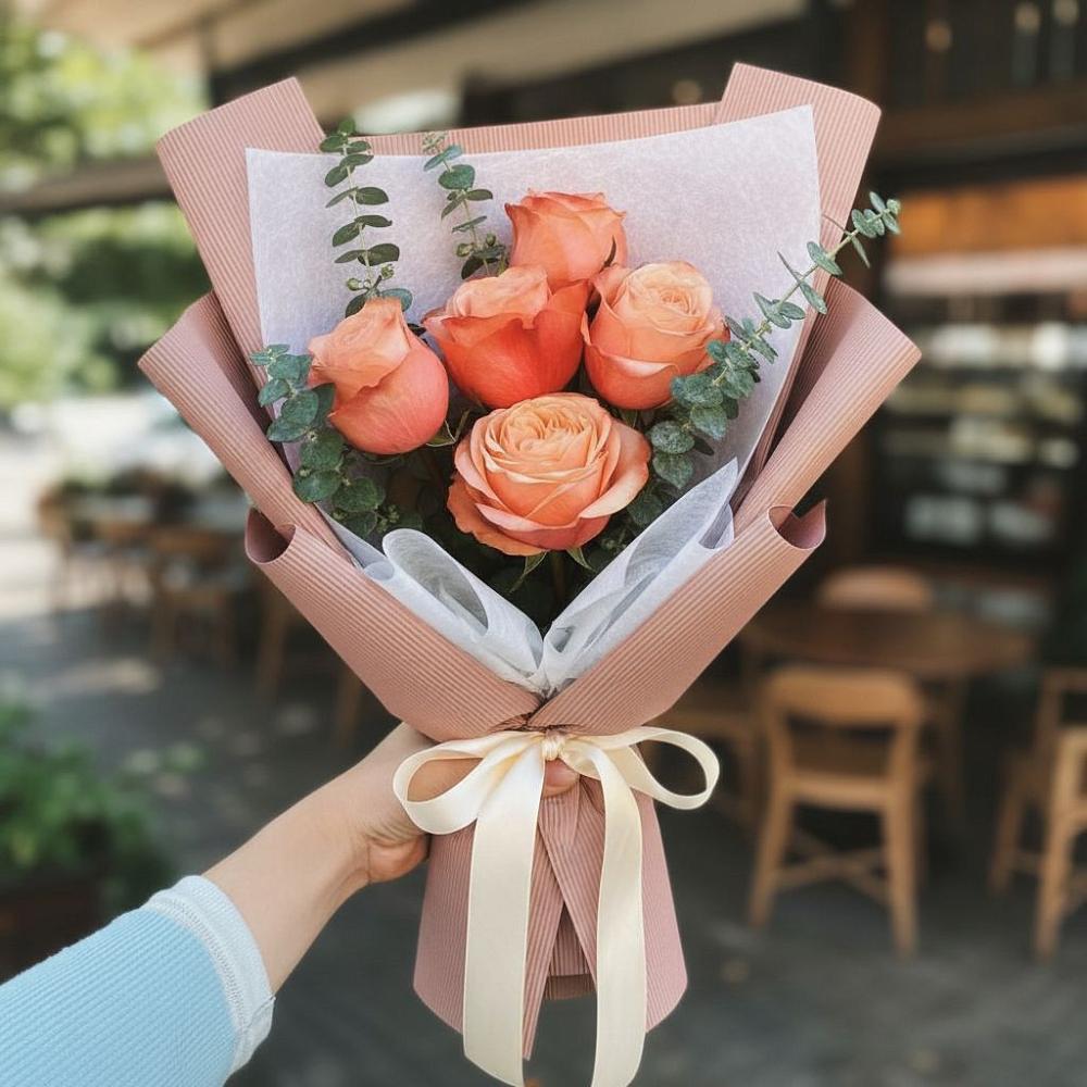 Букет цветов из: Розы в Отрадном Воронежской области