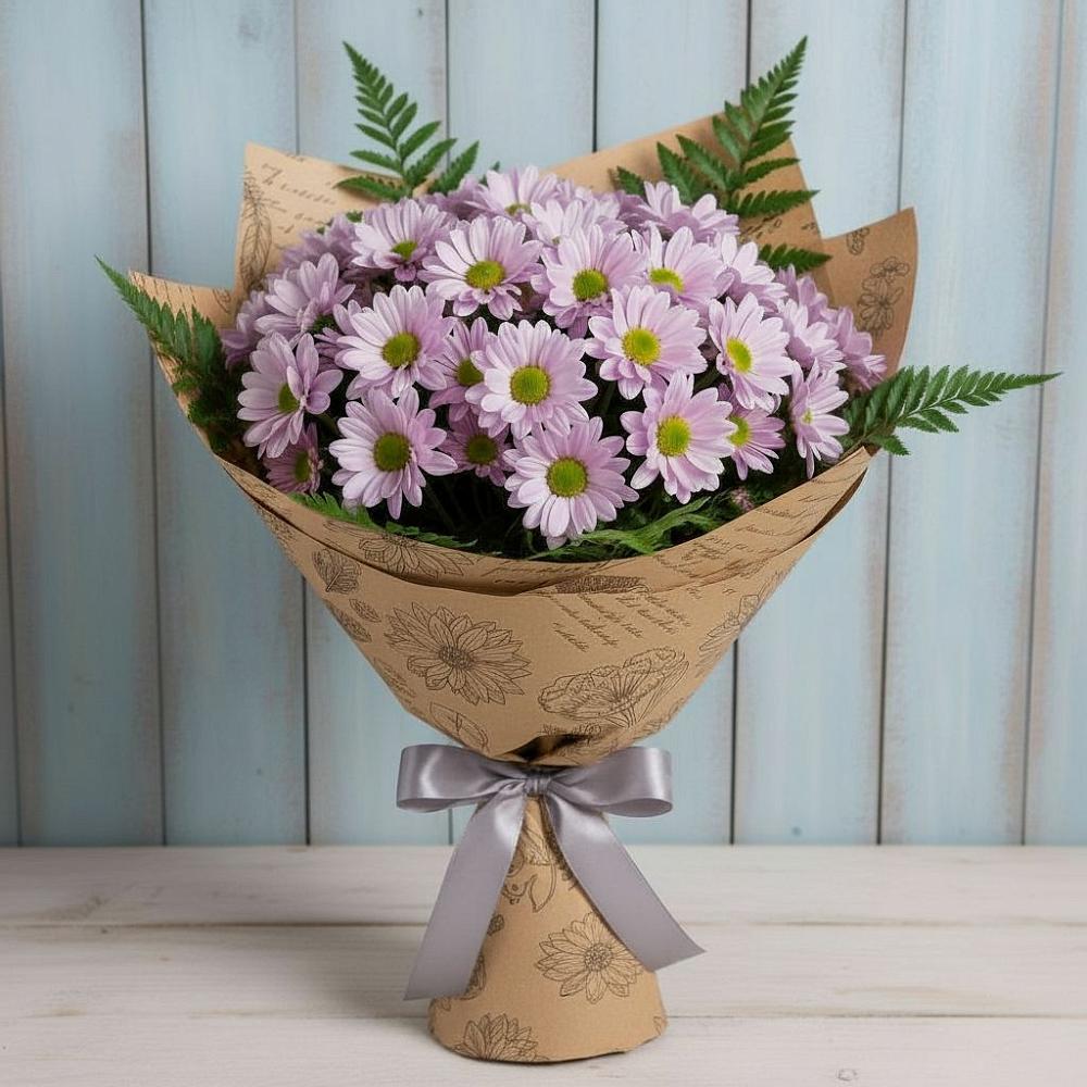 Букет цветов из: Хризантемы в Отрадном Воронежской области