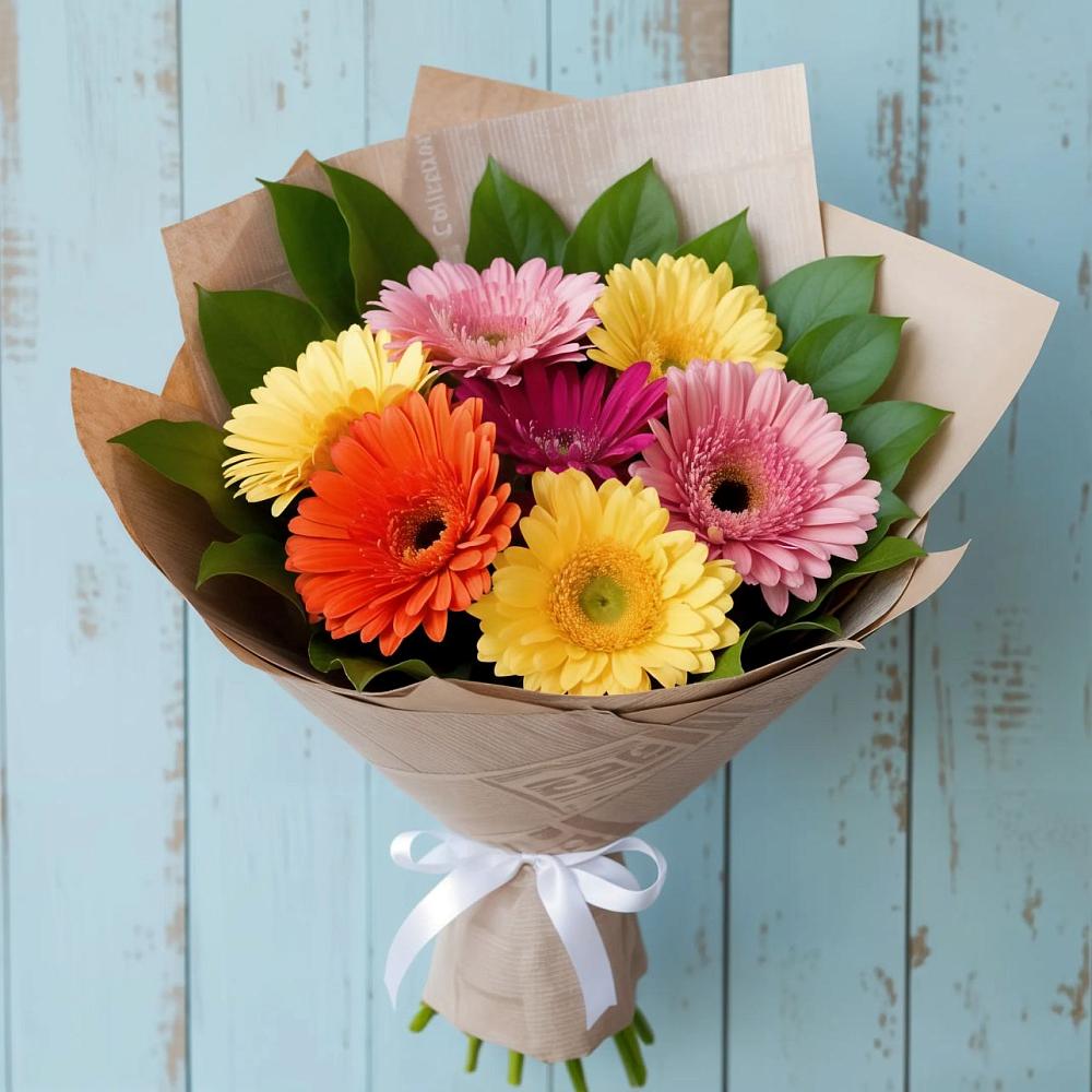 Букет цветов из: Герберы в Отрадном Воронежской области
