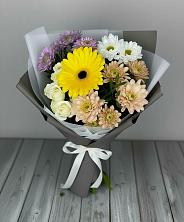 Букет цветов из:  Розы, Герберы и Хризантемы в Отрадном Воронежской области