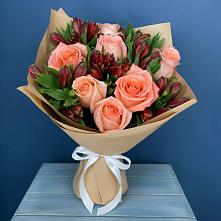 Букет цветов из:  Розы и Альстромерии в Отрадном Воронежской области