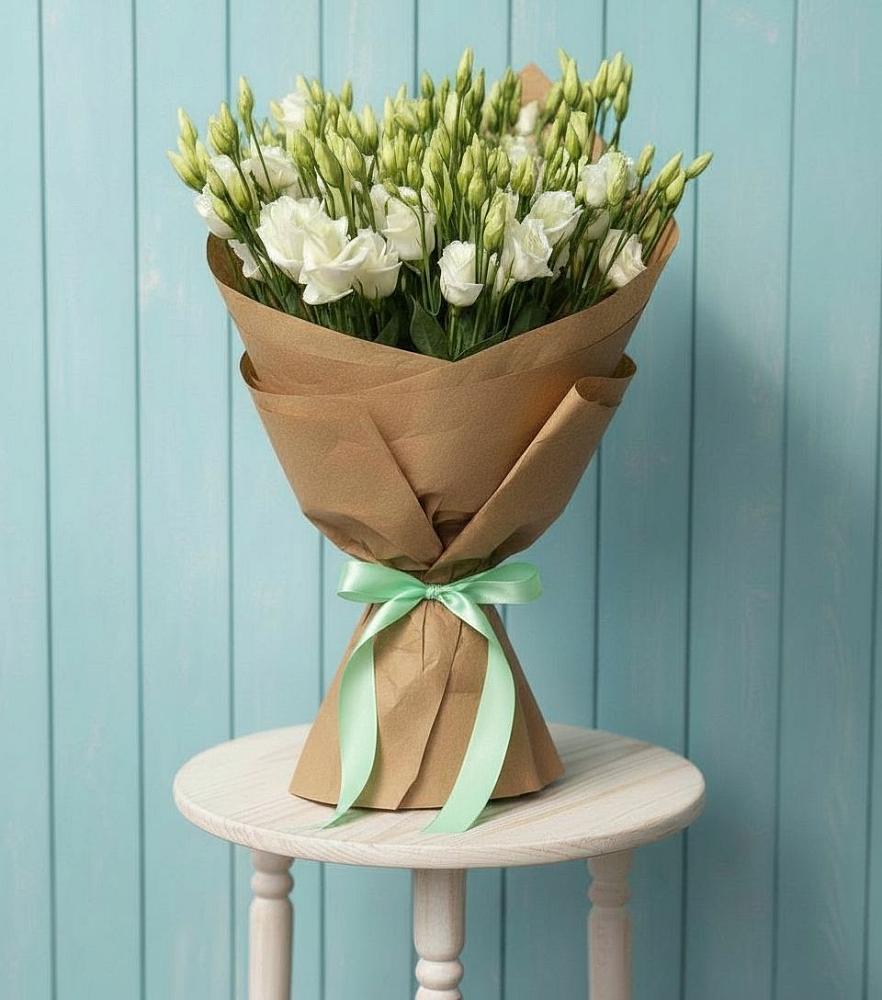 Букет цветов из: Лизиантусы в Отрадном Воронежской области