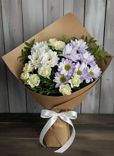Букет цветов из:  Хризантемы и Розы в Отрадном Воронежской области