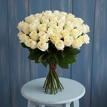 Букет 51 Белая роза Эдлесс Лав #REPLACE_PRED# Отрадном Воронежской области