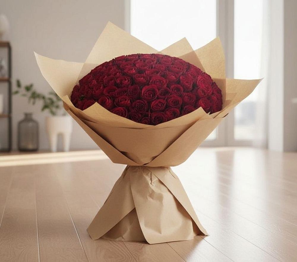 Букет 101 Красная роза в Отрадном Воронежской области