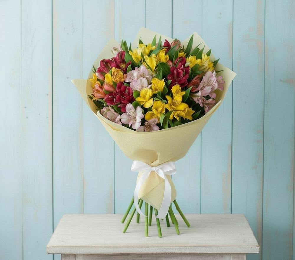 Букет цветов из: Альстромерии в Отрадном Воронежской области