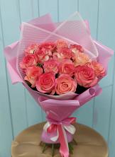 Букет 15 Розовых роз Равель в Отрадном Воронежской области