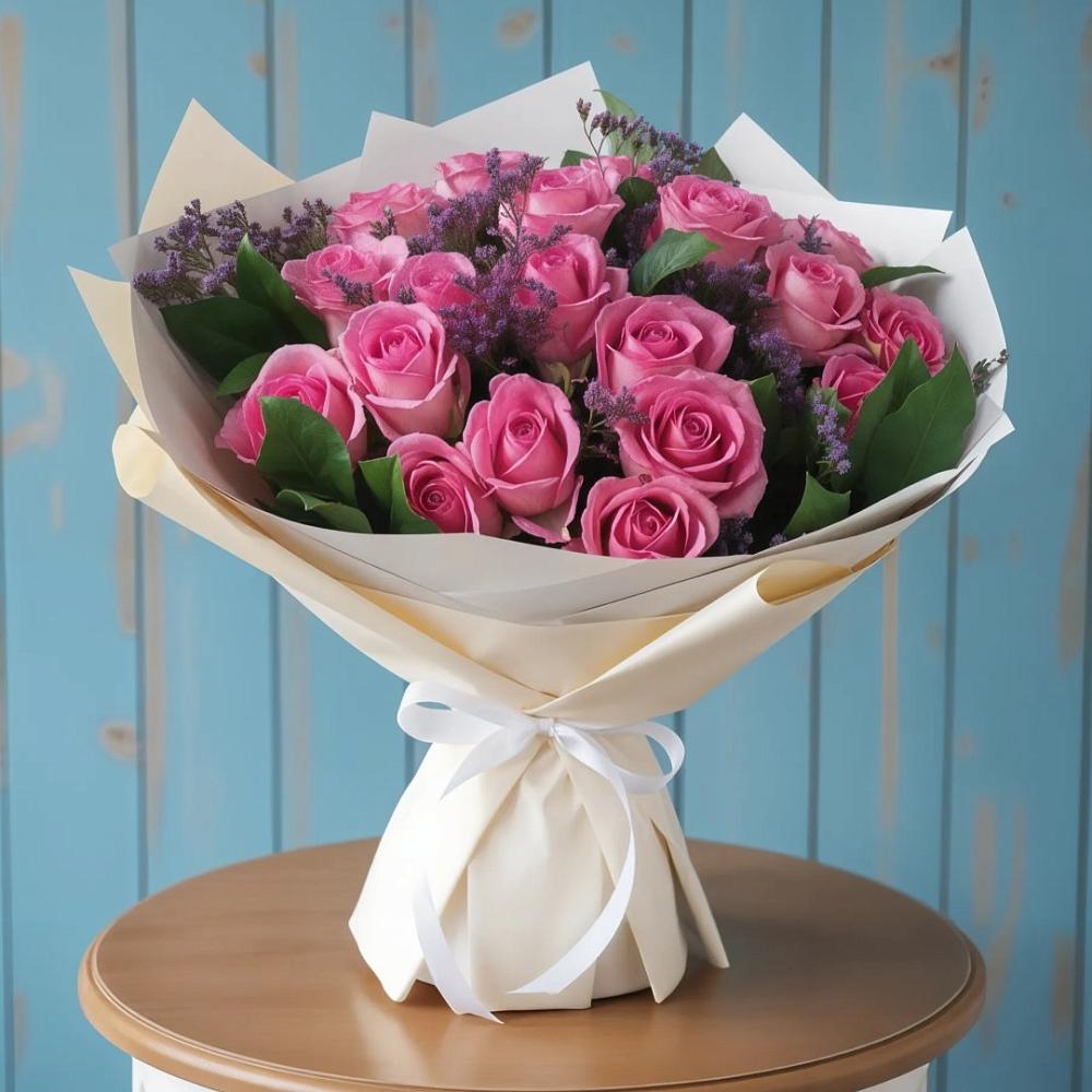 Букет цветов из: Розы в Отрадном Воронежской области