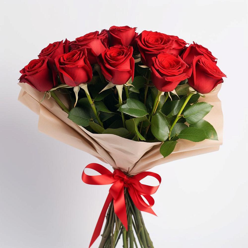 Букет 11 Красных роз Эдлесс Лав в Отрадном Воронежской области